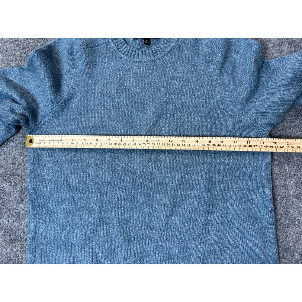 Banana Republic Sweater Mens M Blue Long Sleeve Crew Neck Cotton Knit Pullover